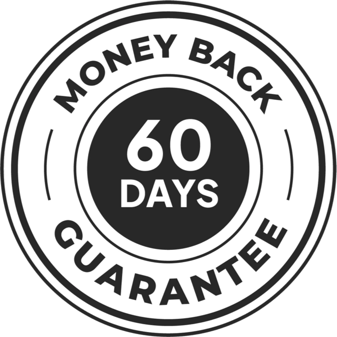 Money back 60 days guarantee seal